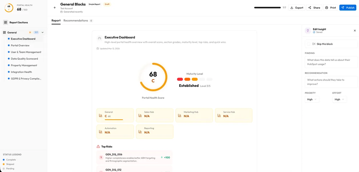 JetStack AI extension audit results summary showing data points evaluated, findings by severity, and top issues